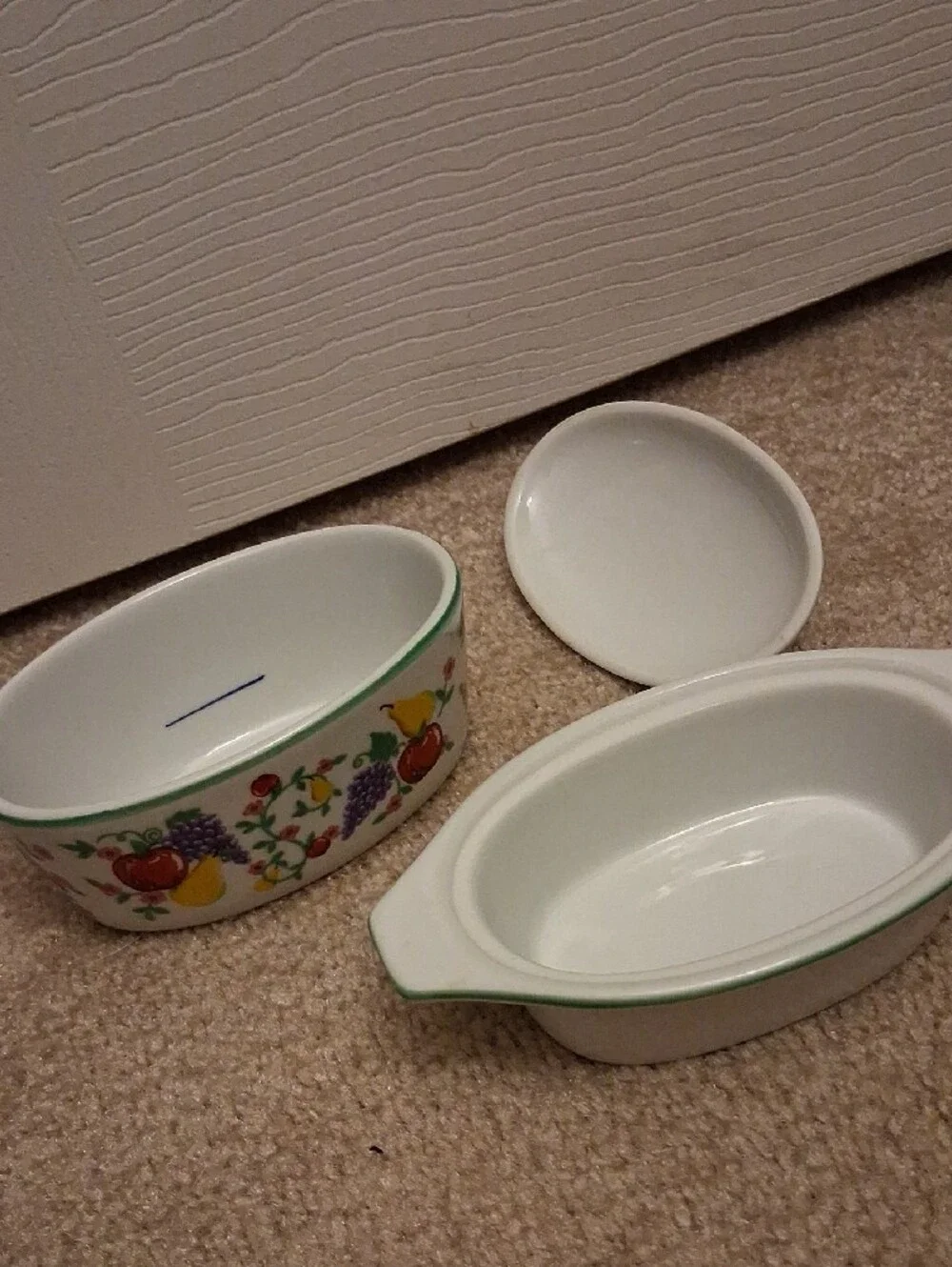 Casserole style ceramic vintage Butter Boat
